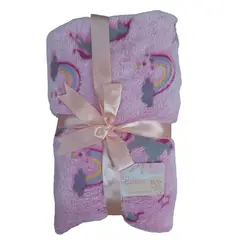 AIMAMA - Manta Luminosa Rosado Diseño Arco Iris