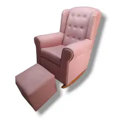 NO LOGO - Mecedora de Lactancia Tela Toledo color Rosado