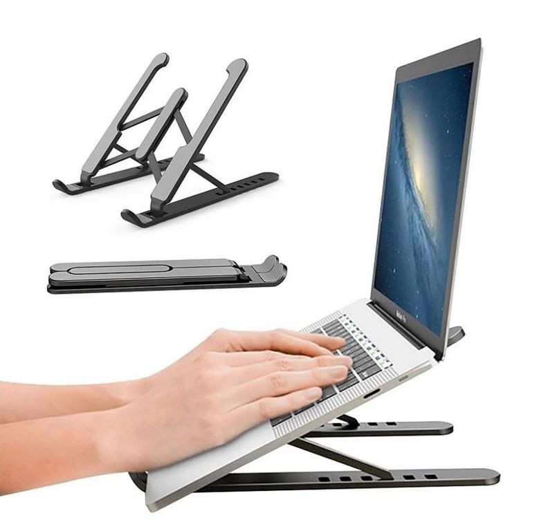 Soporte Para Laptop y Macbook - Plegable Regulable - Abs y Metal