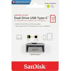 SANDISK - Memoria Sandisk USB OTG 128GB 150MB ULTRA Dual Drive TIPO C USB 3.1