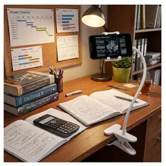 OEM - SOPORTE CELULAR 360° BRAZO METAL FLEXIBLE CLIP UTIL OFICINA AUTO