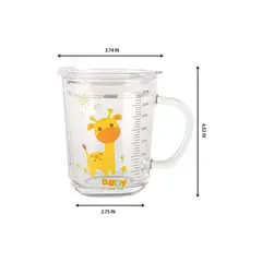 GENERICO - TAZA ANTIDERRAME DE VIDRIO PARA BEBÉS 400ML