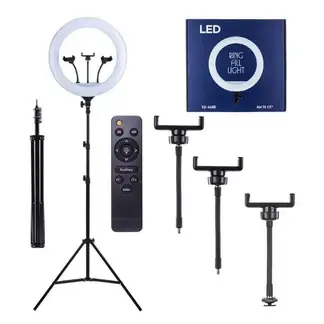 GENERICO - Anillo de luz de 45 CM + Trípode 2.10 MT + Control Remoto Calidad