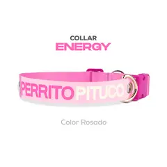 PERRITO PITUCO - COLLAR ENERGY ROSADO TALLA M