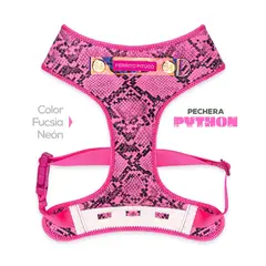 PERRITO PITUCO - PECHERA PYTHON FUCSIA NEÓN TALLA S
