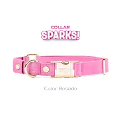 PERRITO PITUCO - COLLAR SPARKS ROSADO TALLA XS
