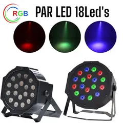OEM - Par LED 18Leds 3Watts RGB AutoSound DMX520 Reflector Luces Color