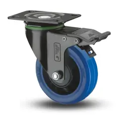 SERRATURE - GARRUCHA FRENO AZUL 63MM CARGA 60KG