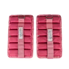 SPORT FITNESS - Tobillera ajustable con peso metal rosado - 4kg