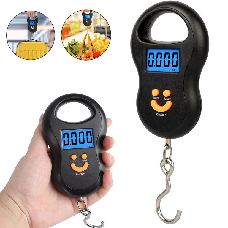 Balanza Electrónica Digital Viajero de Gancho 50 Kg 10g