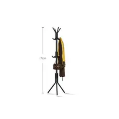 GENERICO - Perchero de Metal Organizador Colgador Estante 1.75 MT Negro