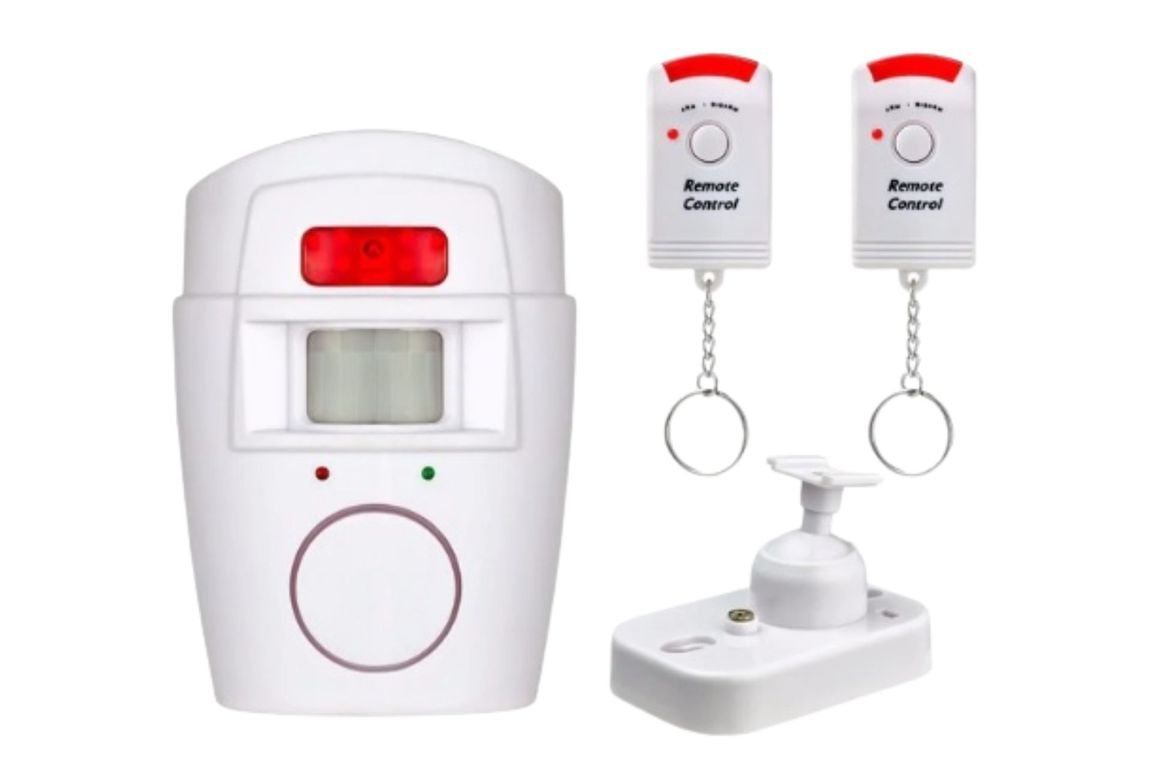 Kit de Alarma para el Hogar Sensor Movimiento y 2 Controles Remotos Genieka