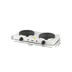 RAFF - Cocina Electrica Raf 2 Hornillas antiadherente  Portatil