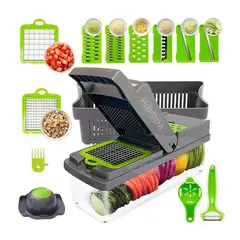GENERICO - PICADOR DE VERDURAS ALIMENTOS FRUTAS MULTIFUNCIONAL RALLADOR CORTADOR