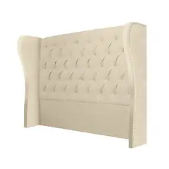 MAVISAC - Cabecera Safiro Plaza King Color Marfil - Ultra Cuero