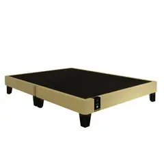 BARAKA HOME - Base De Cama Europeo Carintia Queen Europeo 1.60 x 2.00 -Beige Claro