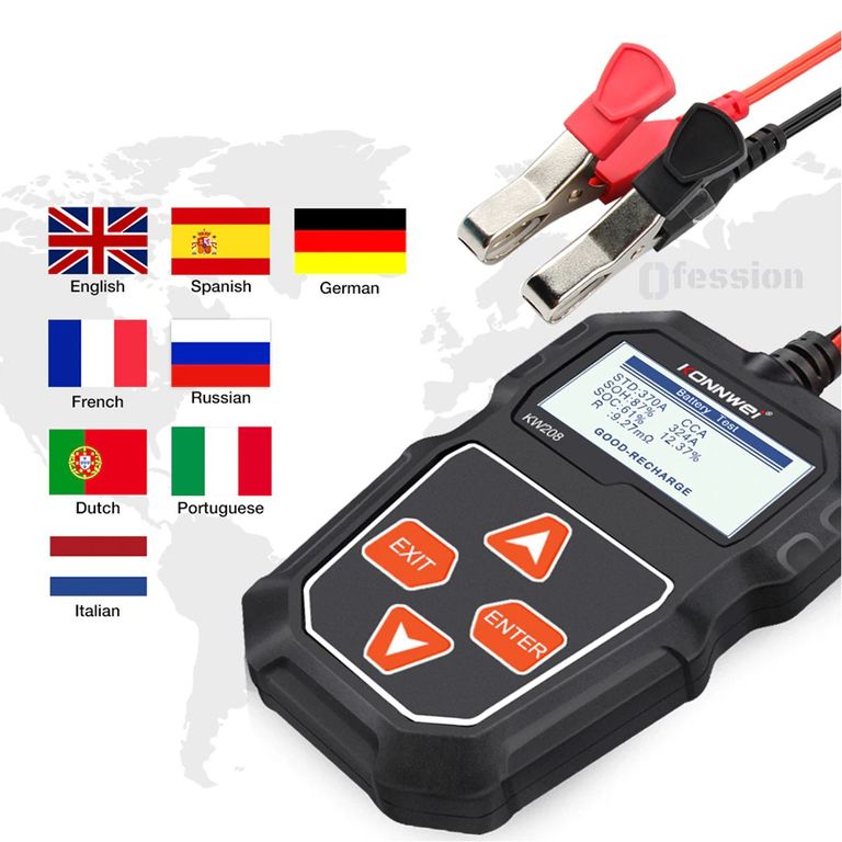 Probador tester de baterias automotriz 12v carga y arranque