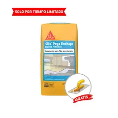 SIKA - Pegamento para porcelanatos Pega Enchape Blanco Flexible x 25Kg