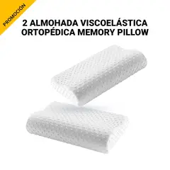GENERICO - 2 almohadas viscoelásticas ortopédicas memory pillow