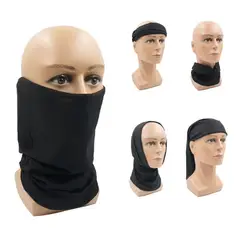 GENERICO - Bandana Mascara Moto Ciclismo Multifuncional Negro Poliamida