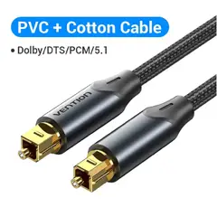 VENTION - Audio Digital Toslink 5m Fibra Optica Premium Nylon Ps5 SPDIF
