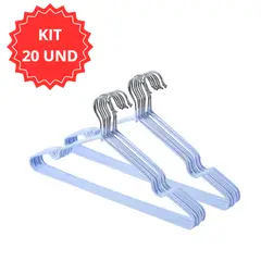 GENERICO - 20 ganchos colgadores perchas de ropa AZUL