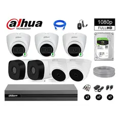 DAHUA - CÁMARAS SEGURIDAD KIT 7 FULL HD 03 CAMARA CON AUDIO INCORPORADO 1TB