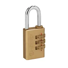 HERMEX - Candado de Combinación 28mm de Latón 43347 - Dorado