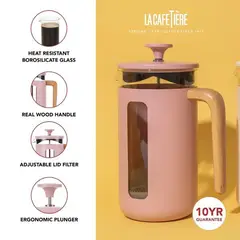 LA CAFETIERE - Prensa francesa Pisa Wood Pink x 1 Lt