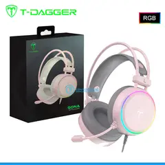 T-DAGGER - Audífonos Gamer T-Dagger SONA PINK T-RGH304P rose