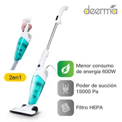 DEERMA - Aspiradora Vertical 2 en 1 - 15000Pa DX118C