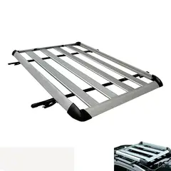 GENERICO - PARRILLA PORTA EQUIPAJE 120CM PLANA PLOMO