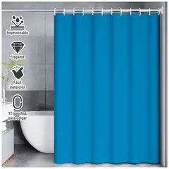 SASHIJA - Cortina de Baño Moderna Impermeable Accesorio para Ducha U11 Azul