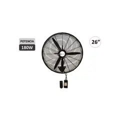 TREVELY - Ventilador Industrial 26 180W VT-27C Control Remoto - Negro