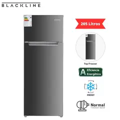 BLACKLINE - Refrigeradora Inox 205 Litros Frost 2PN