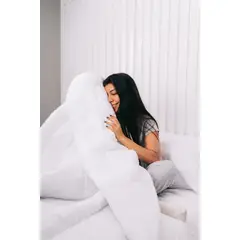 COBITEX HOME - Edredón 2plz 400 hilos blanco con reversible de corderito cobitex 100% algodón