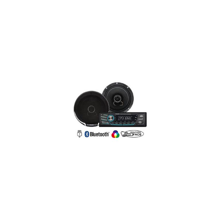COMBO AUTORADIOBTUSBAUX PARLANTES 16CM AIWA CAW-2016BT