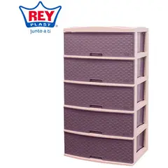 REYPLAST - Comoda kusi Ratan 5 Cajones