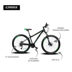 CROSSBIKE - Bicicleta Aro 27.5 YC02 Verde