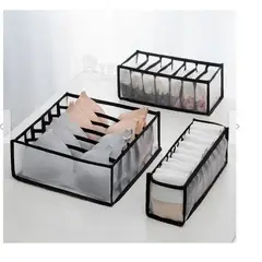 GENERICO - Set de Organizadores de Ropa Interior Negro