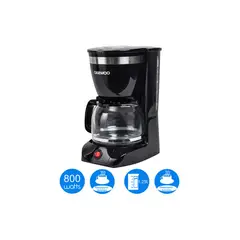 DAEWOO - Cafetera negra dcm-1859 1.25l 12 tazas