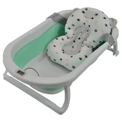 OTTOWARE - Bañera Plegable con Cojín para Bebe Rosa