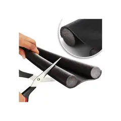 GENERICO - Burlete Flexible de Espuma 95cm Protección Sellado de Puerta Negro