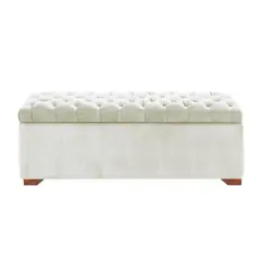 MAVISAC - Baul Oliver Plaza y Media Color Marfil - Ultracuero