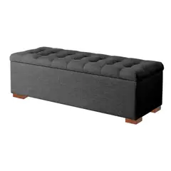 MAVISAC - Baul Evan Plaza y Media Color Gris - tela