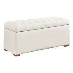 MAVISAC - Baul Diana Plaza Queen Color Marfil - Ultracuero