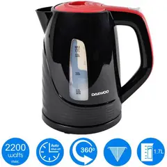 DAEWOO - Hervidor inalámbrico inoxidable negro daewoo dek-1308 17l