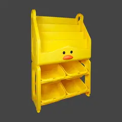 GENERICO - ORGANIZADOR PLASTICO YM-F952 ALMACENAMIENTO LIBROS 2 NIVELES