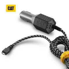 CAT - Cargador de Auto Resistente con Cable USB-Micro USB 4.8A 2 Puerto