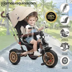 MAX - Triciclo Guiador Giratorio MAX «ROADSTER» USB Beige